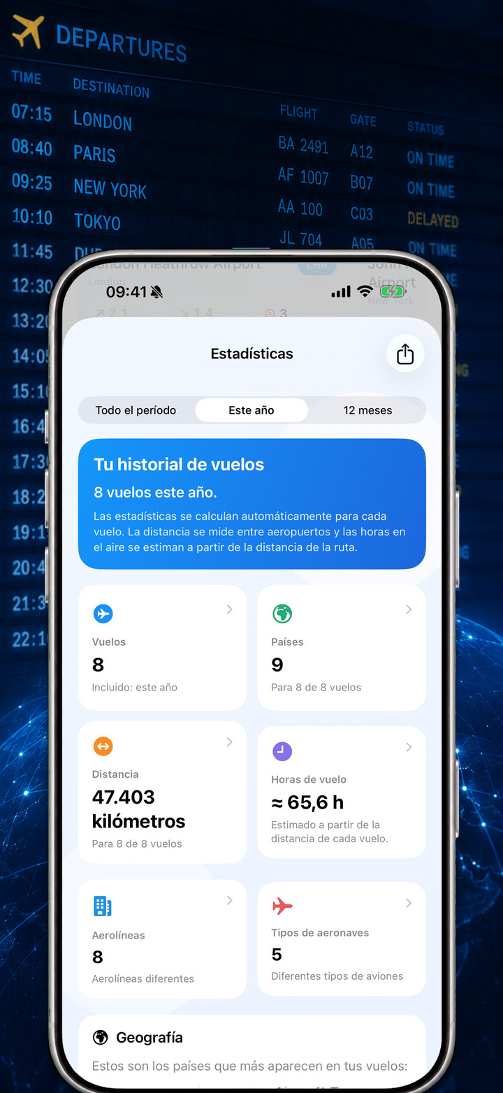 Estadísticas de vuelos