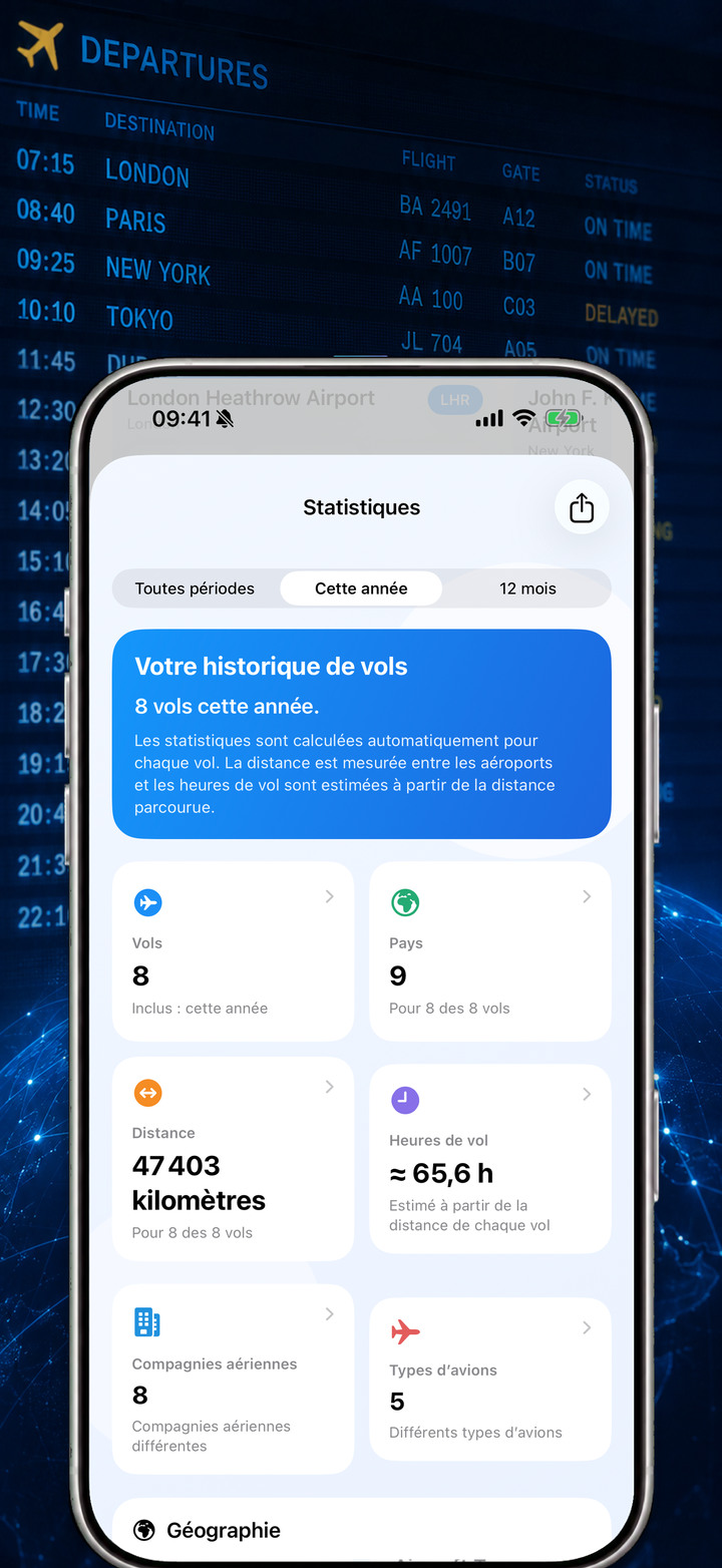 Statistiques de vol