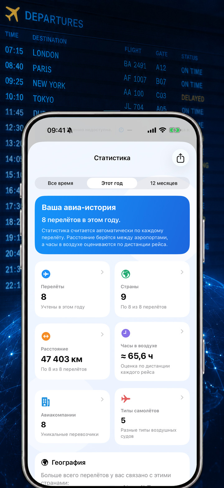 Статистика перелетов